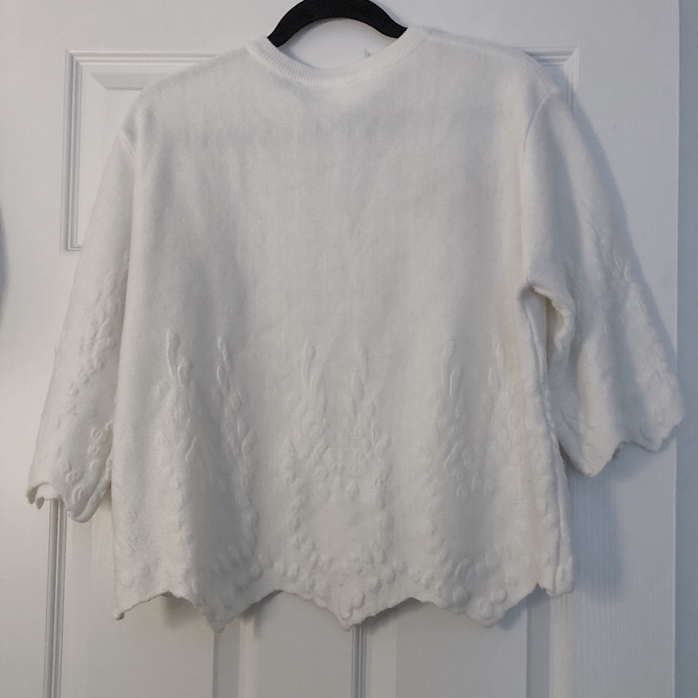 white sweater. worn once.